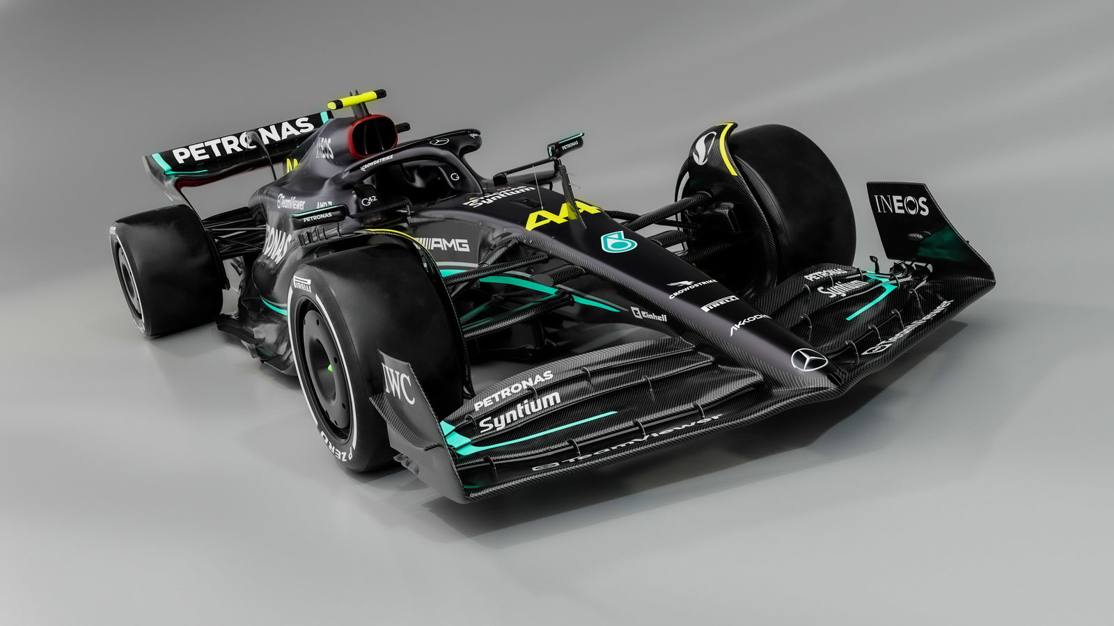 FIRST LOOK: W14 unveiled as Mercedes return to black livery for F1 2023