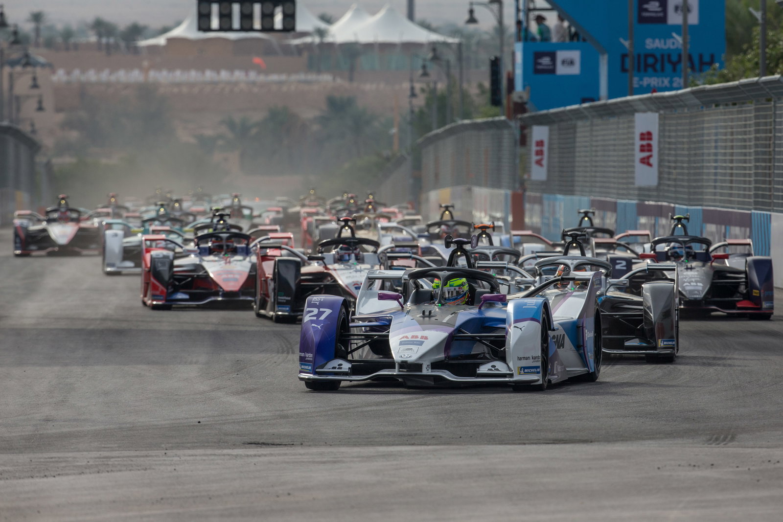 Alexander Sims takes third straight Formula E pole in Diriyah