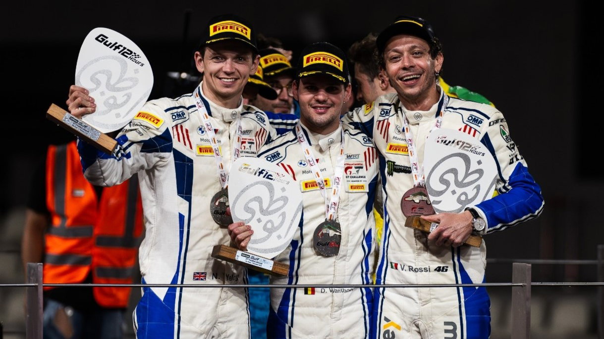 Abu Dhabi (UAE), 8th to 10th December 2023. BMW M Motorsport, Intercontinental GT Challenge, Gulf 12 Hours. BMW M Team WRT, #46 BMW M4 GT3, Valentino Rossi (ITA), Nick Yelloly (GBR), Dries Vanthoor (BEL).