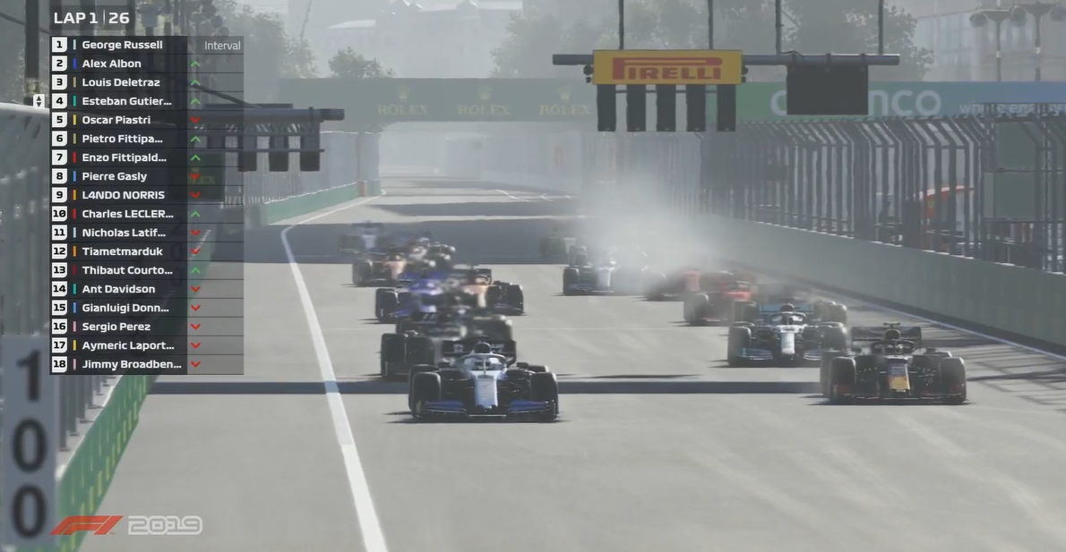 George Russell eases to third Virtual GP win around streets of Baku