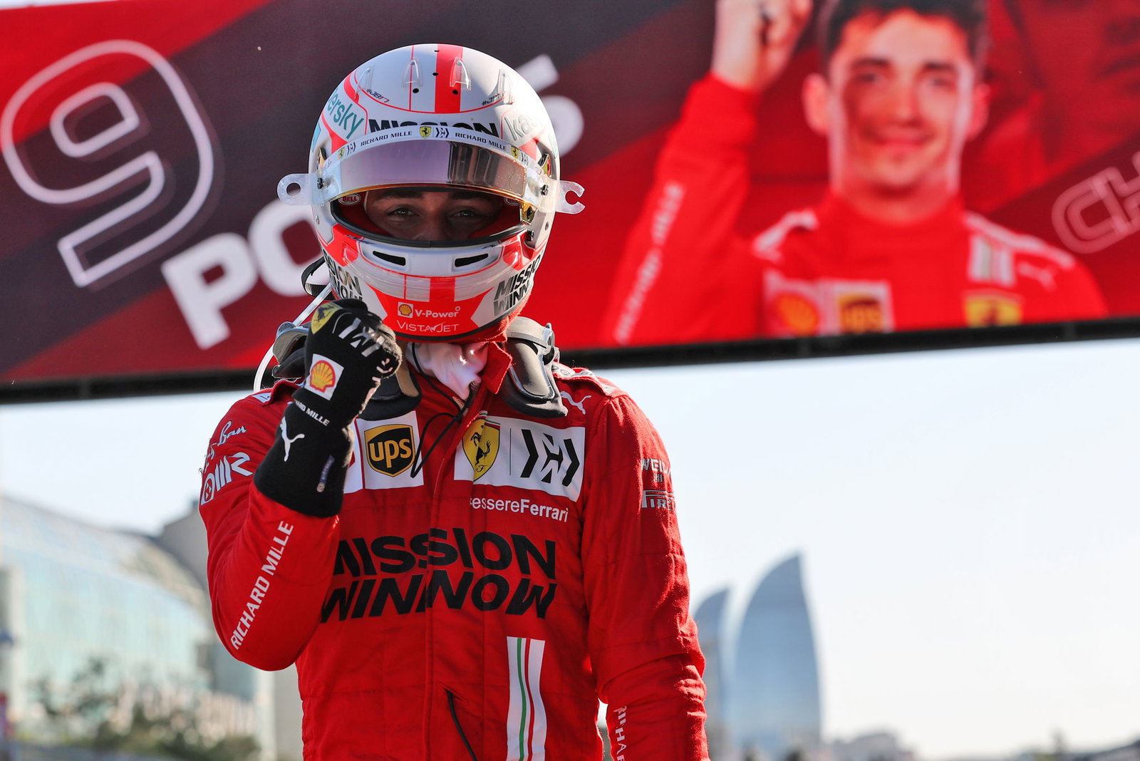Leclerc surprised to take second F1 pole in a row with “shit lap” in Baku