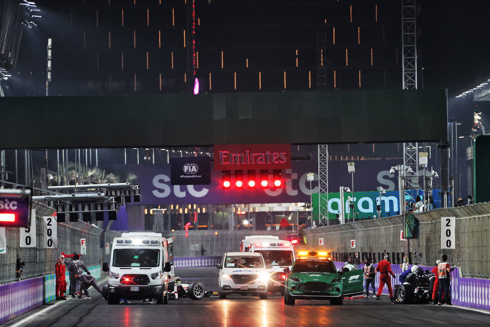 Piastri wins twice red-flagged, shortened F2 feature race in Jeddah