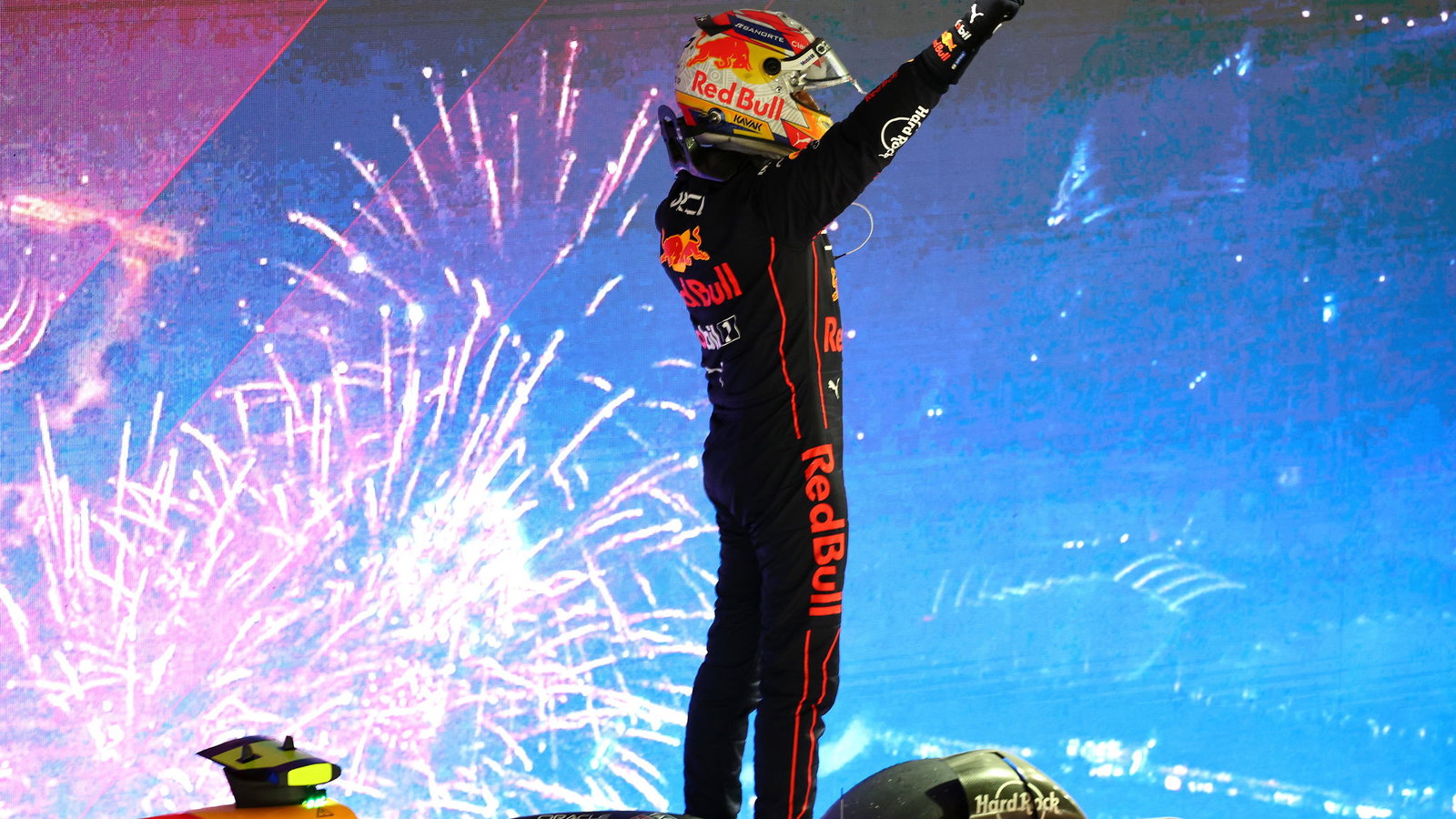 F1 Singapore GP: Sergio Perez wins wet and wild race as Max Verstappen waits for F1 2022 title