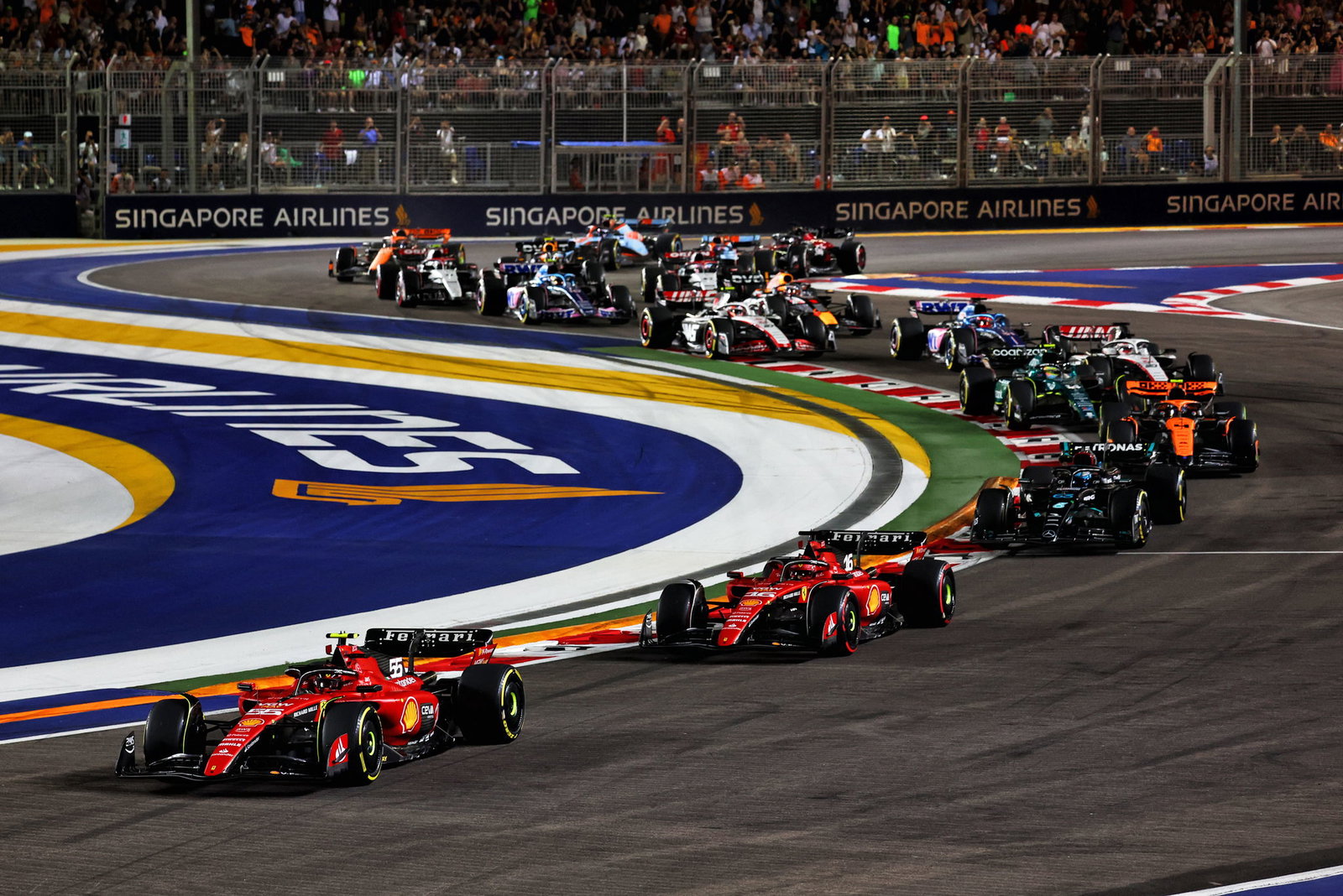 Carlos Sainz fends off Lando Norris and fast-charging Mercedes pair to end Red Bull's win streak