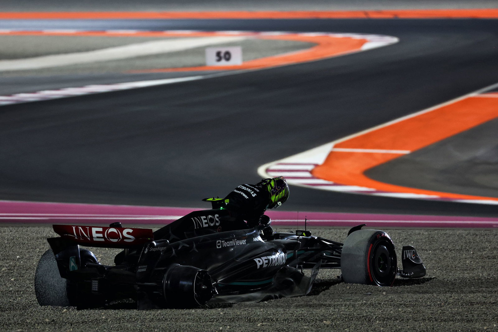 ‘Really sorry’ Lewis Hamilton takes responsibility for dramatic collision with George Russell