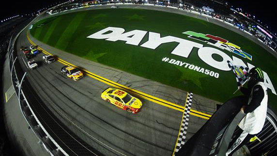 Joey Logano, driver of the #22 Shell Pennzoil Ford