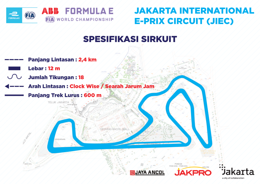 Layout Jakarta International E-Prix Circuit