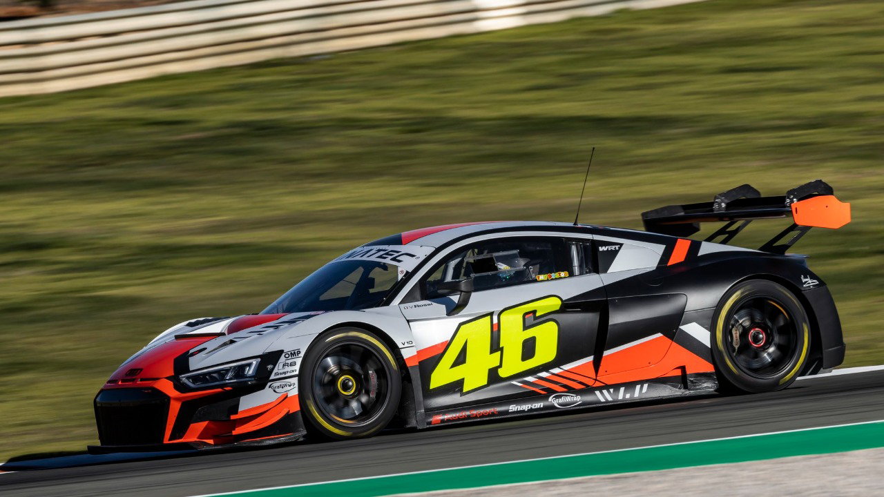 Valentino Rossi Driving Audi R8 GT3 in Valencia