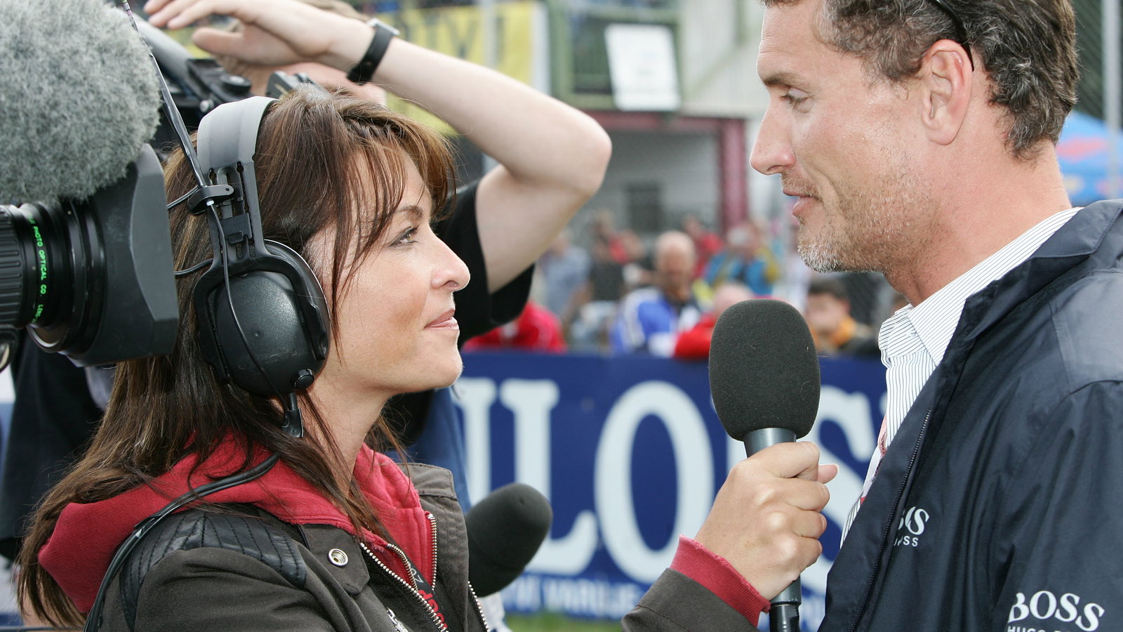 Suzi Perry interviews David Coultard, Czech MotoGP, 2005