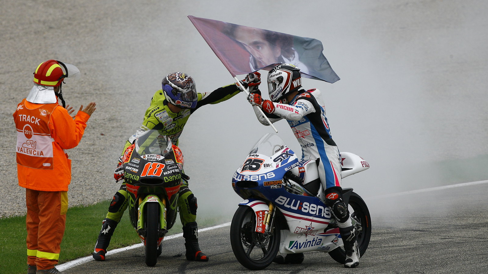 Terol and Vinales, 125 race, Valencia MotoGP 2011