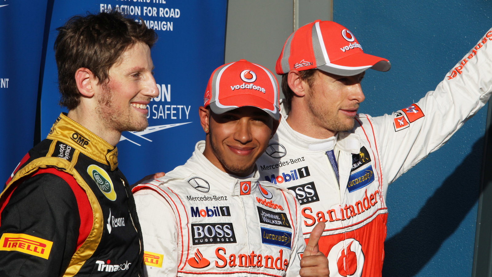 Qualifying Results: 1st place Lewis Hamilton (GBR), McLaren Mercedes, 2nd place Jenson Button (GBR),