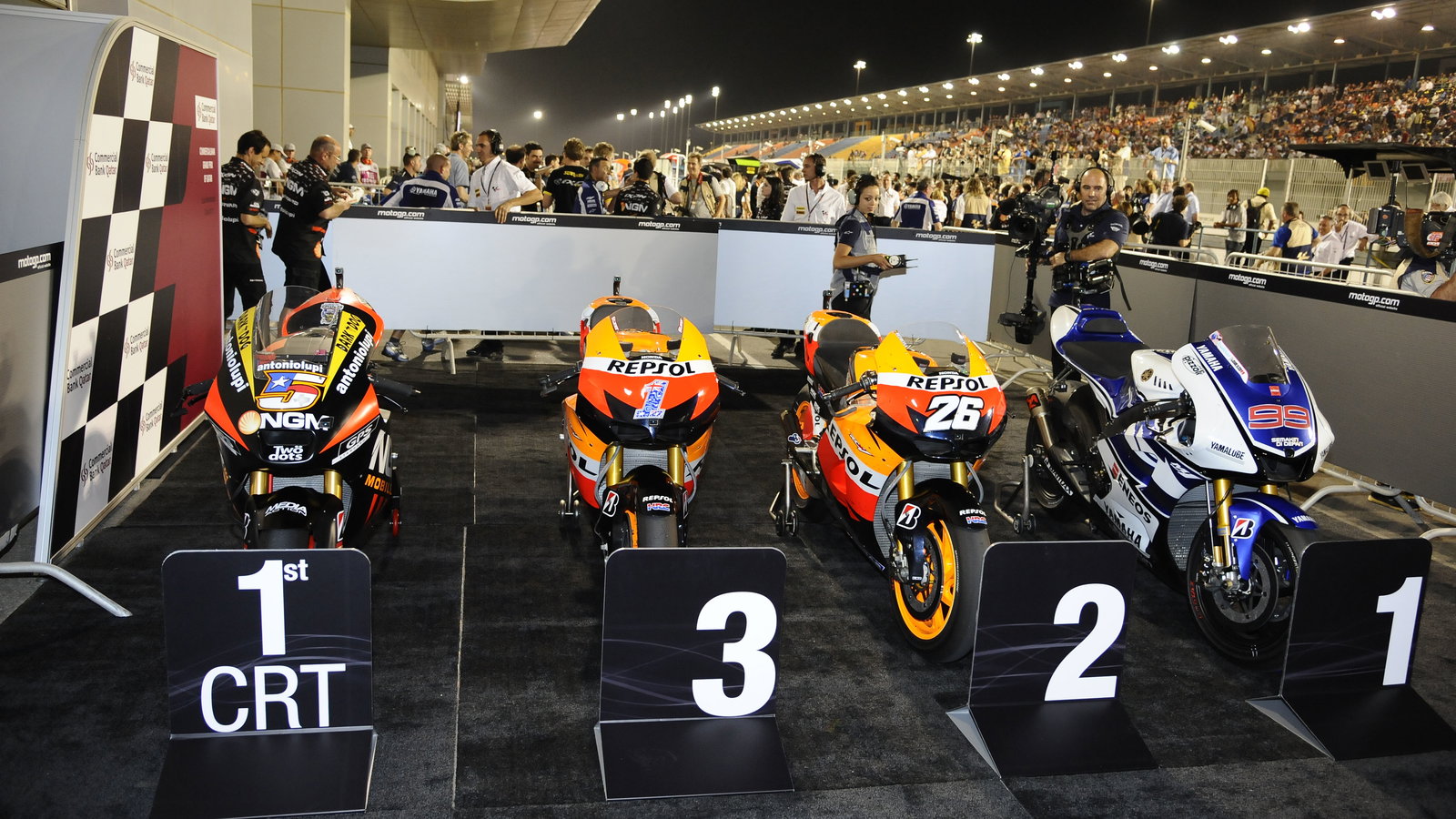 Parc ferme, Qatar MotoGP Race 2012