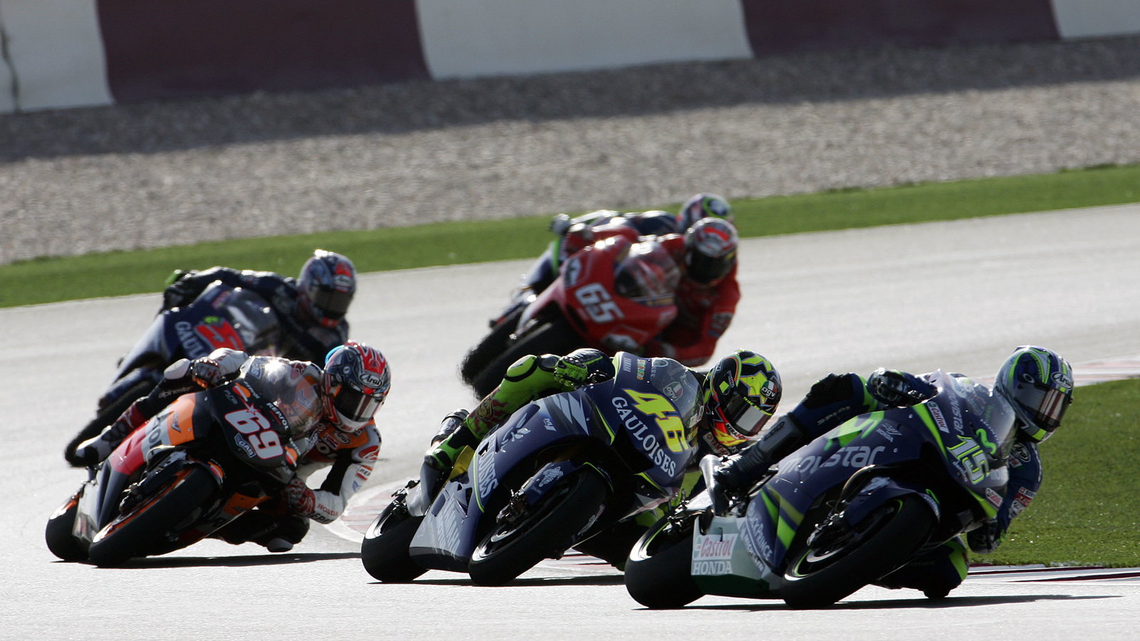 Gibernau, Rossi, Hayden et al, Qatar MotoGP Race 2005