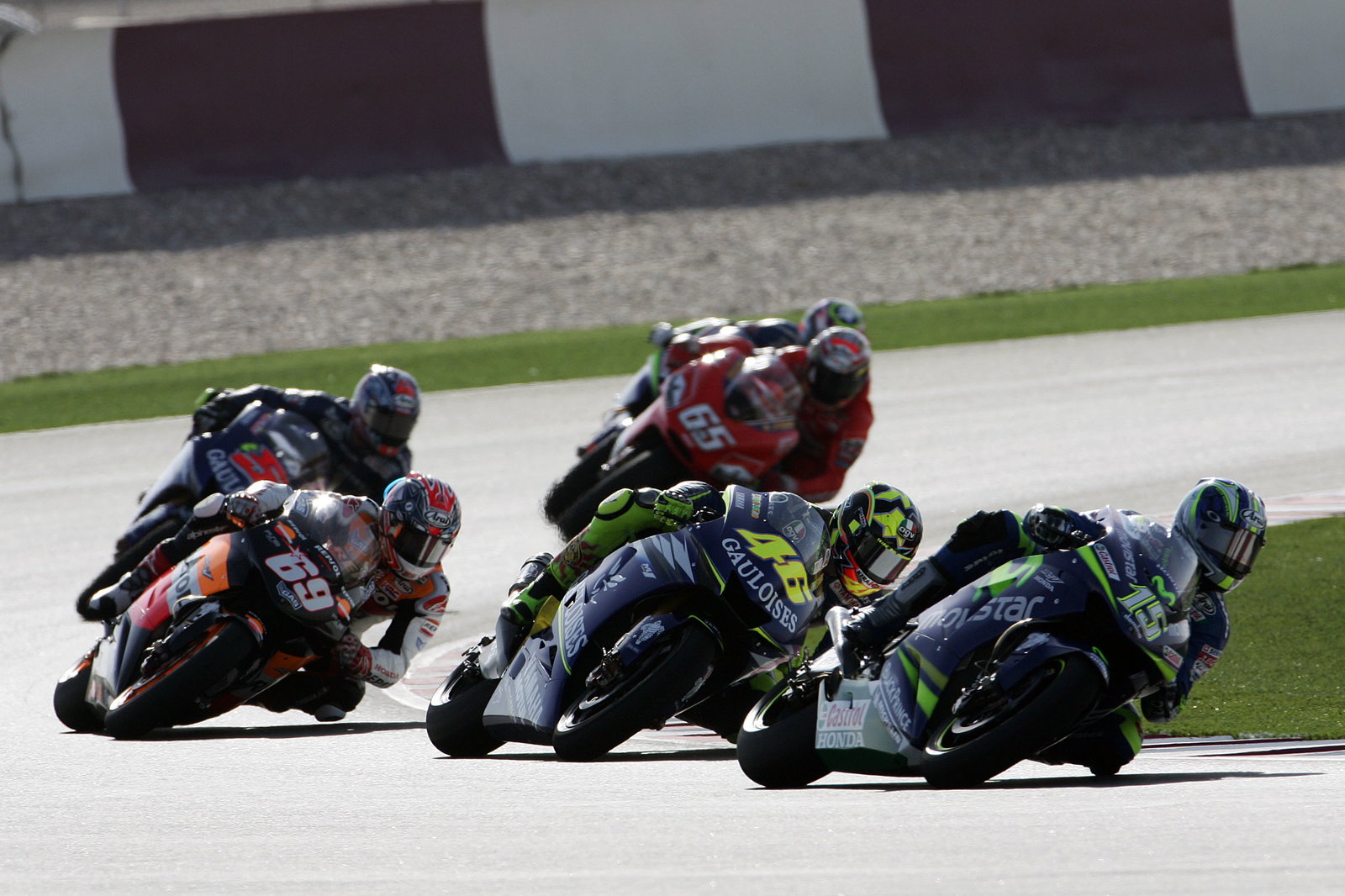 Gibernau, Rossi, Hayden et al, Qatar MotoGP Race 2005