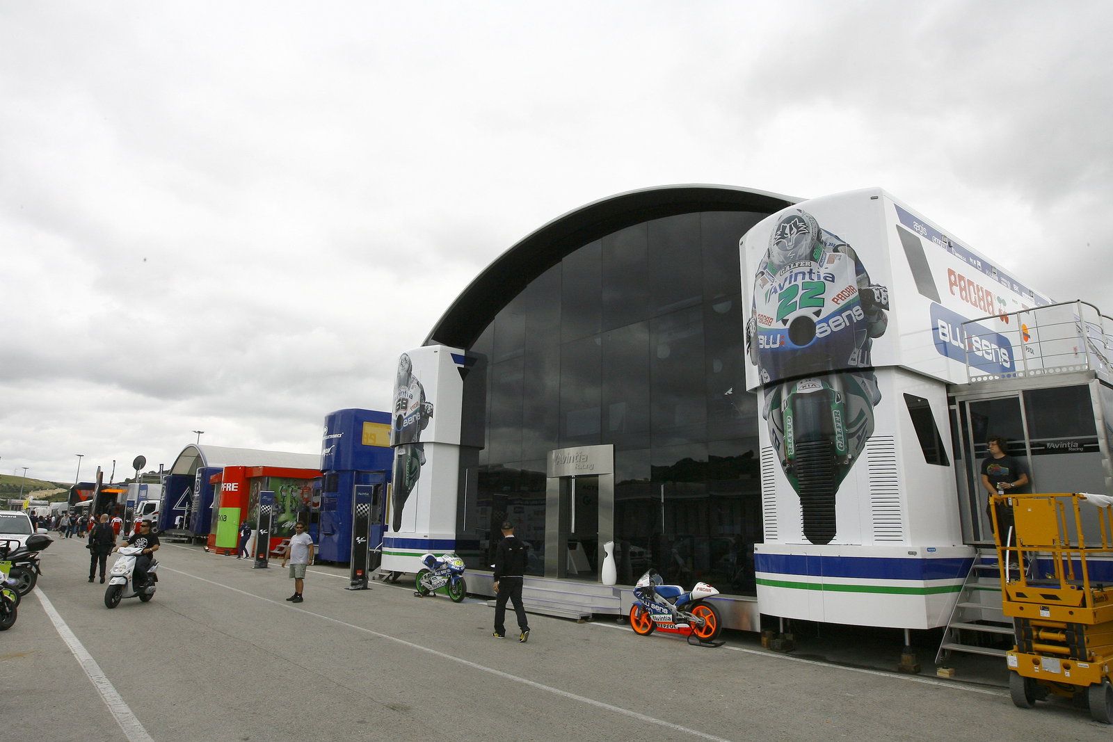 Avintia Blusens hospitality unit, Spanish MotoGP 2012