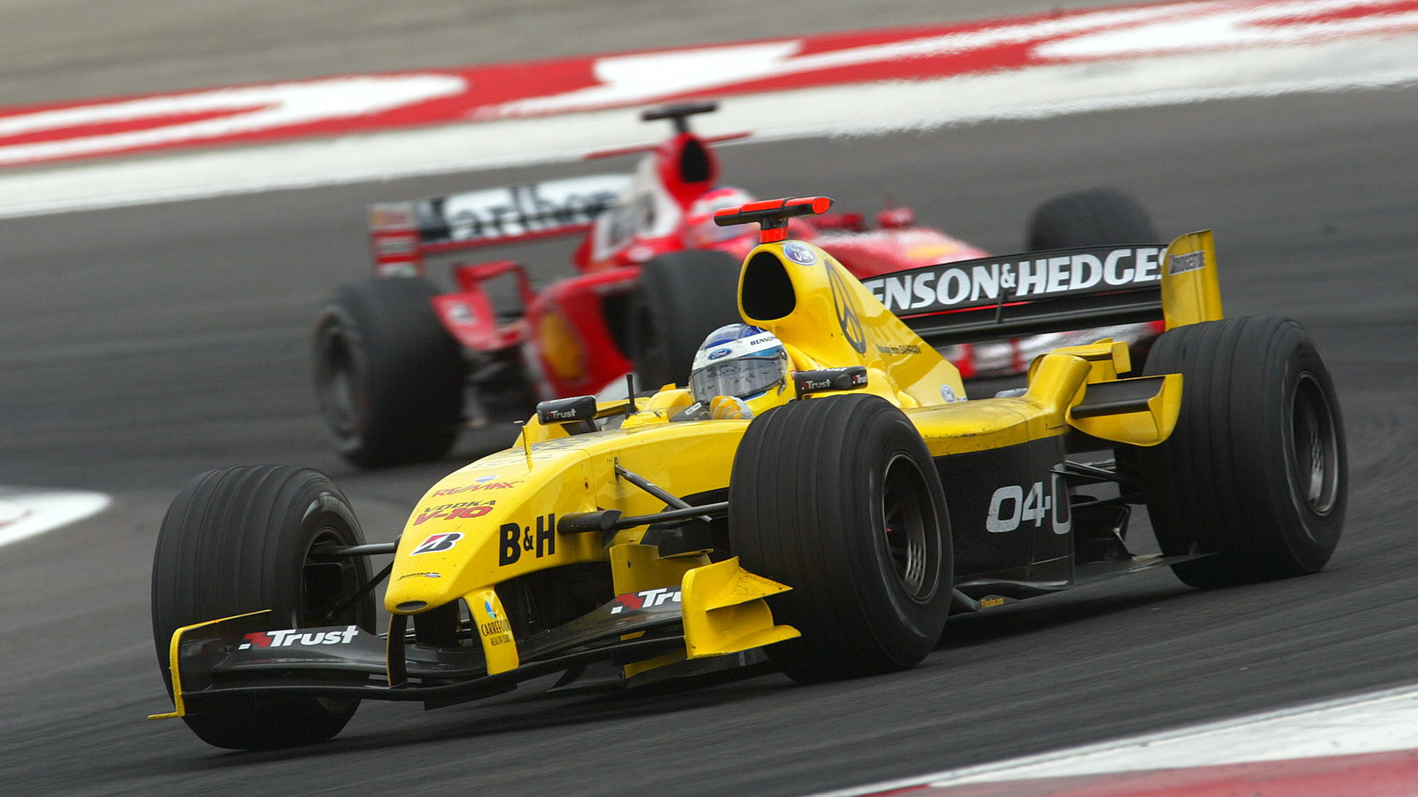 Nick Heidfeld ran as high as sixth during the first round of pit-stops in the 2004 Bahrain Grand Pr