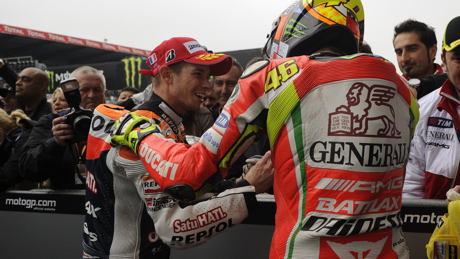 Stoner, Rossi, French MotoGP Race 2012