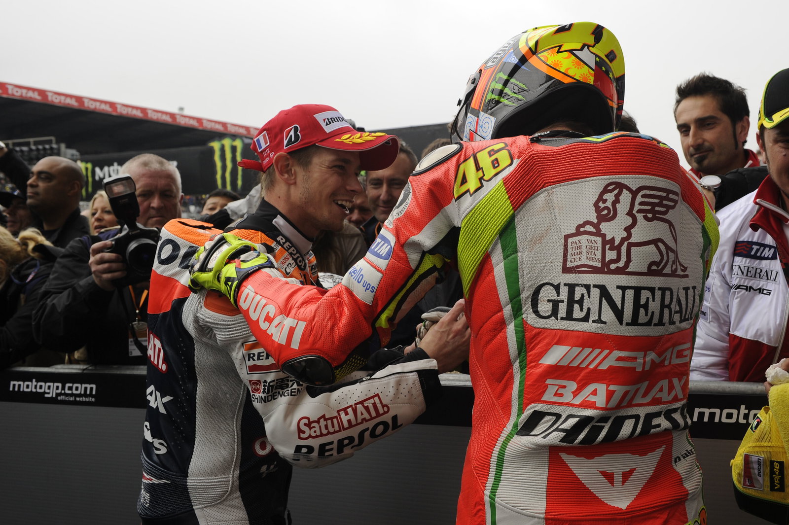 Stoner, Rossi, French MotoGP Race 2012