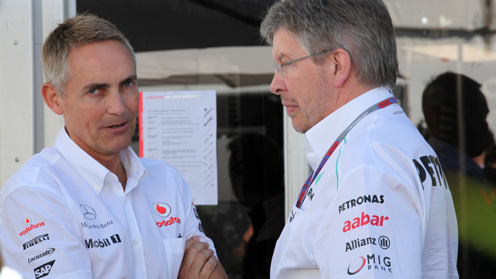 09.06.2012- Martin Whitmarsh (GBR), Chief Executive Officer Mclaren and Ross Brawn (GBR), Team Princ