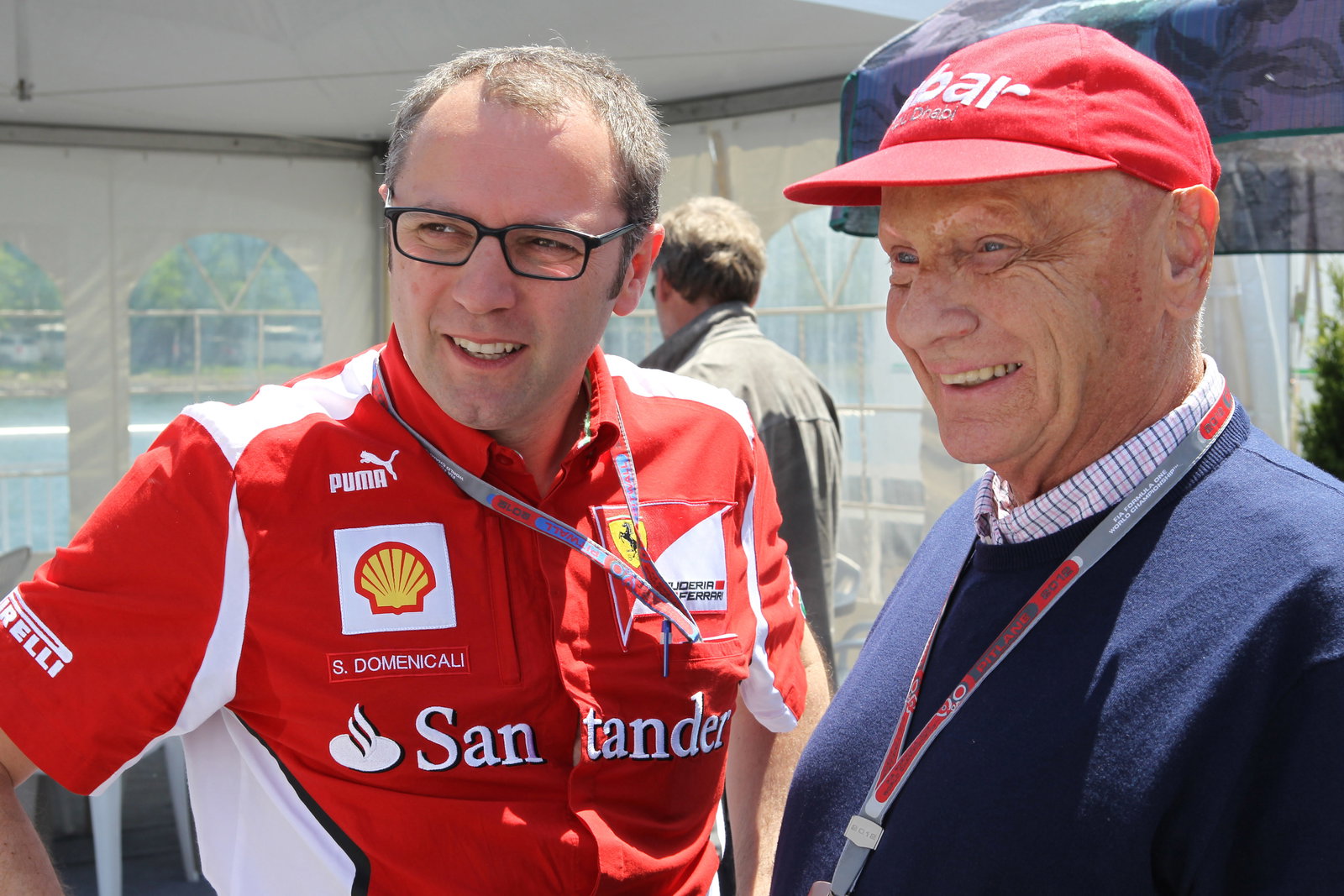 09.06.2012- Stefano Domenicali (ITA), Team Principal and Nikki Lauda (AU)