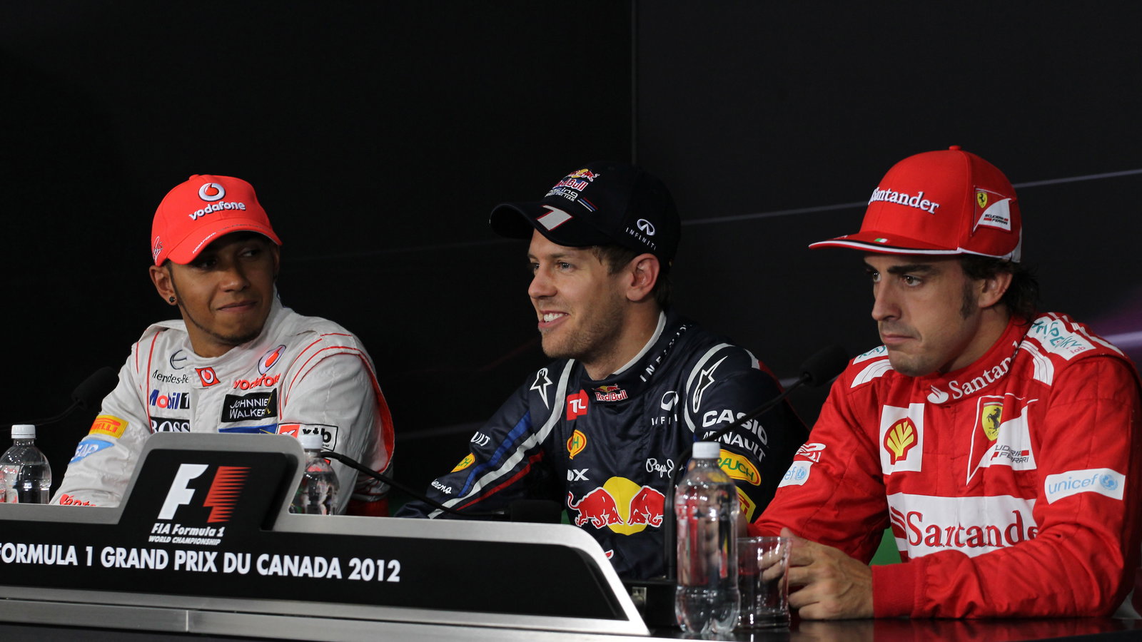 09.06.2012- Qualifying, Press conference, Lewis Hamilton (GBR) McLaren Mercedes MP4-27, Sebastian Ve