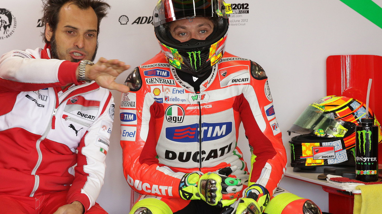 Guareschi and Rossi, British MotoGP 2012