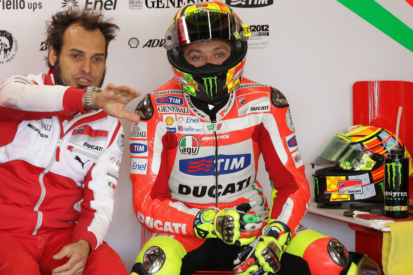 Guareschi and Rossi, British MotoGP 2012