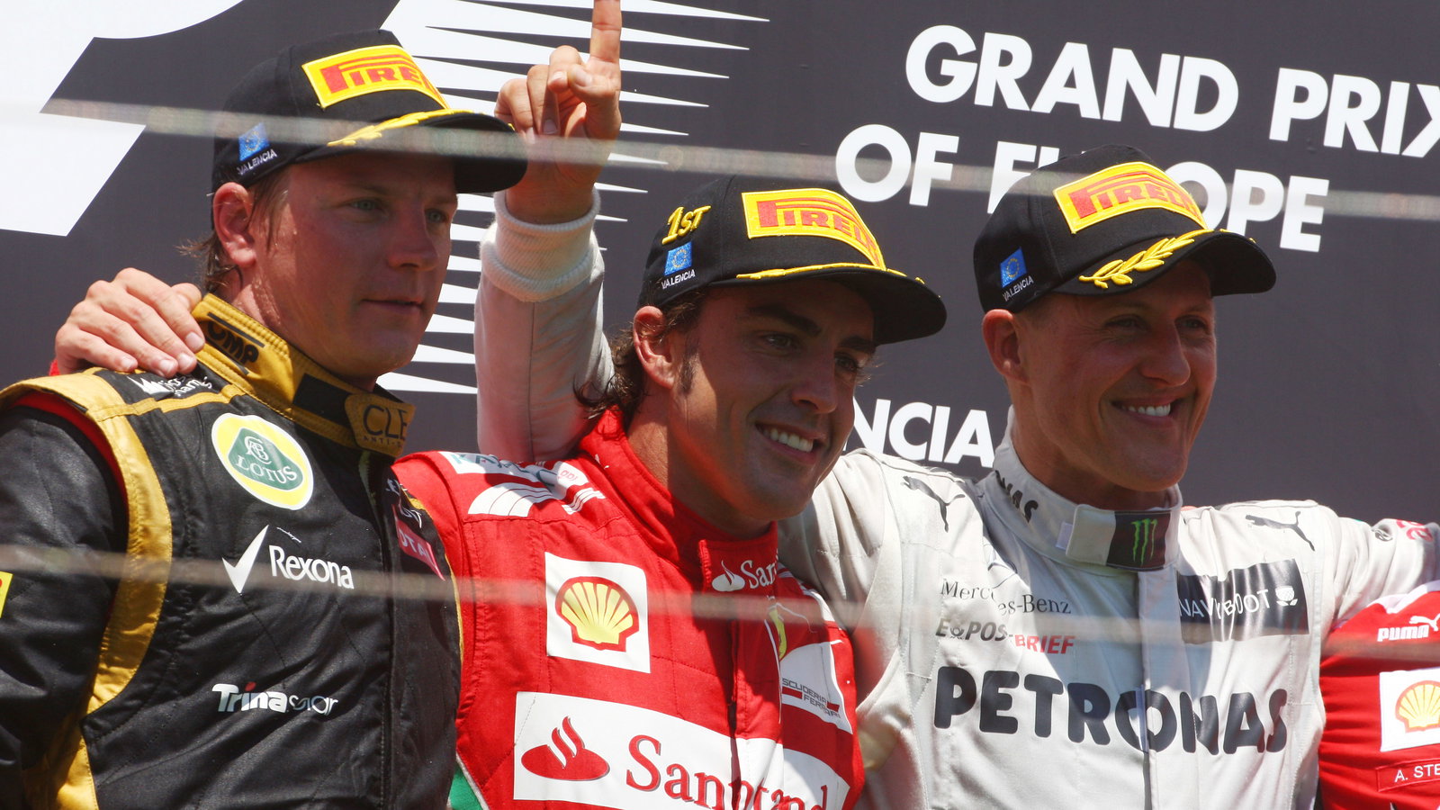 24.06.2012- Race, Fernando Alonso (ESP) Scuderia Ferrari F2012 race winner, 2nd position Kimi Raikko
