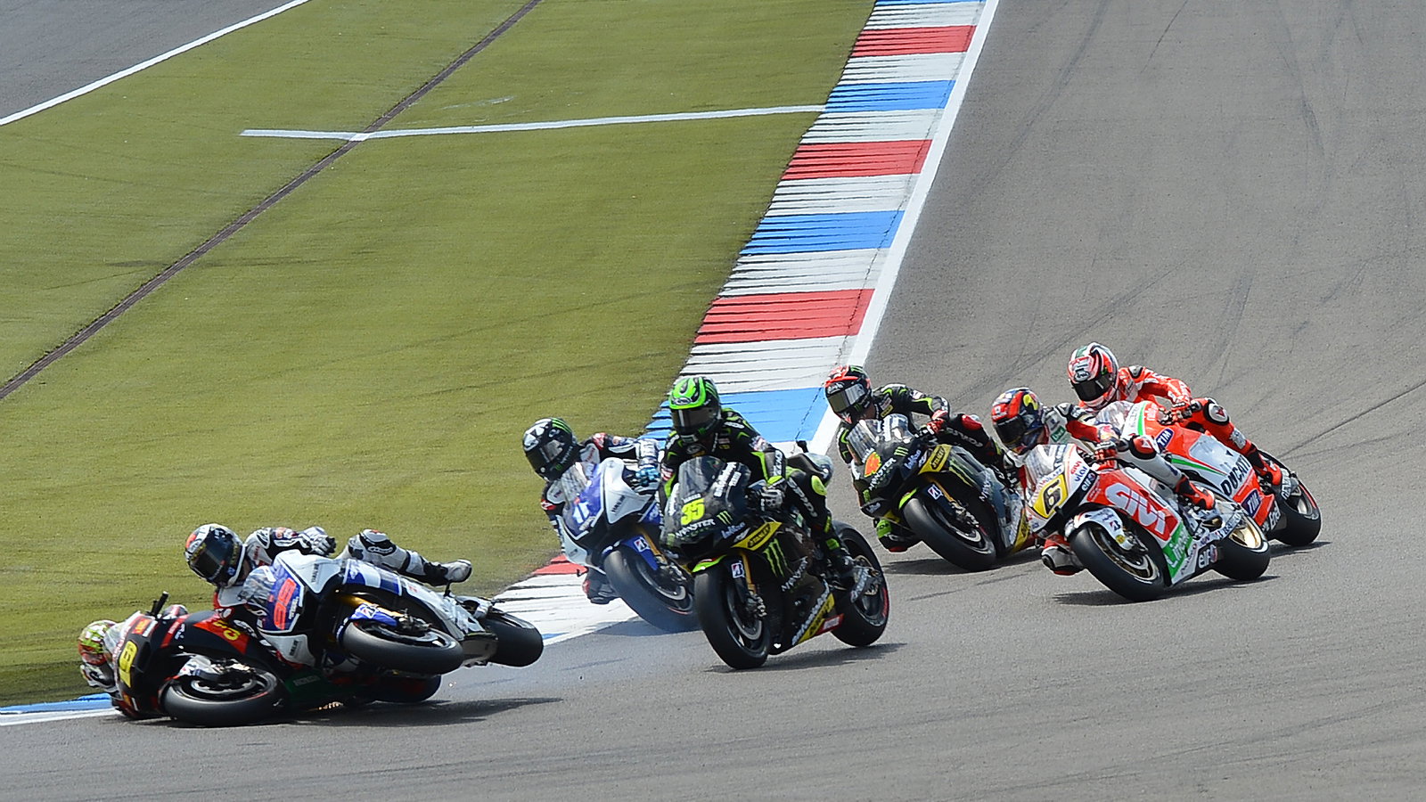 Lorenzo and Bautista crash, Dutch MotoGP 2012