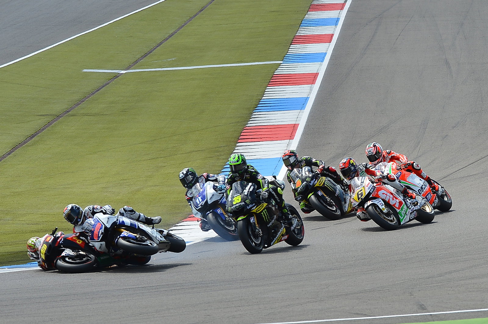Lorenzo and Bautista crash, Dutch MotoGP 2012