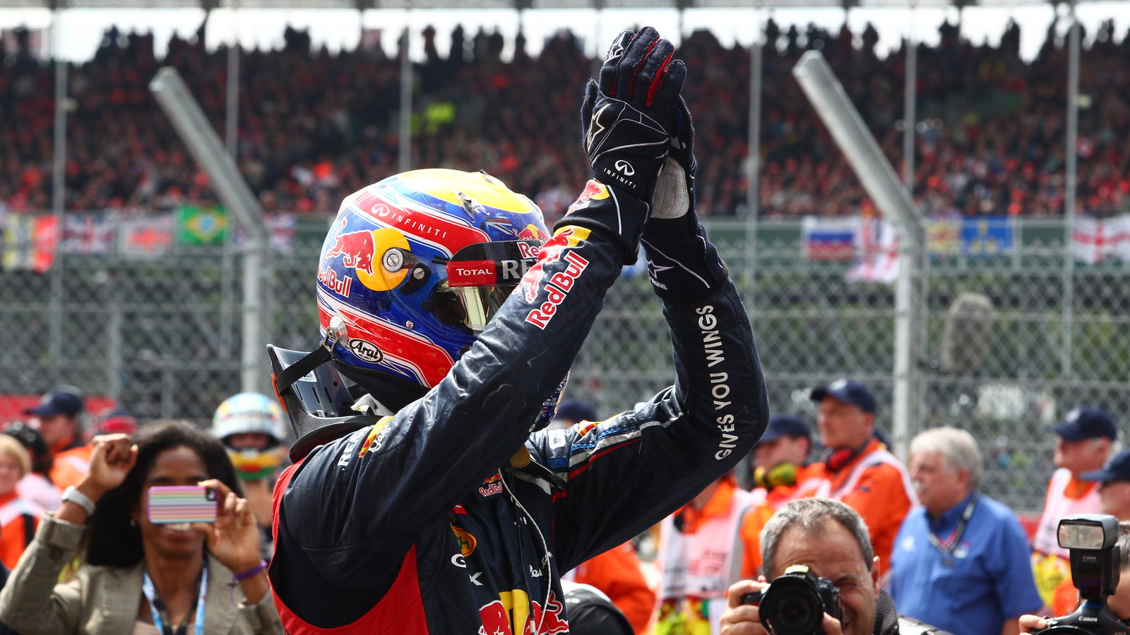 08.07.2012- Race, Mark Webber (AUS) Red Bull Racing RB8 race winner