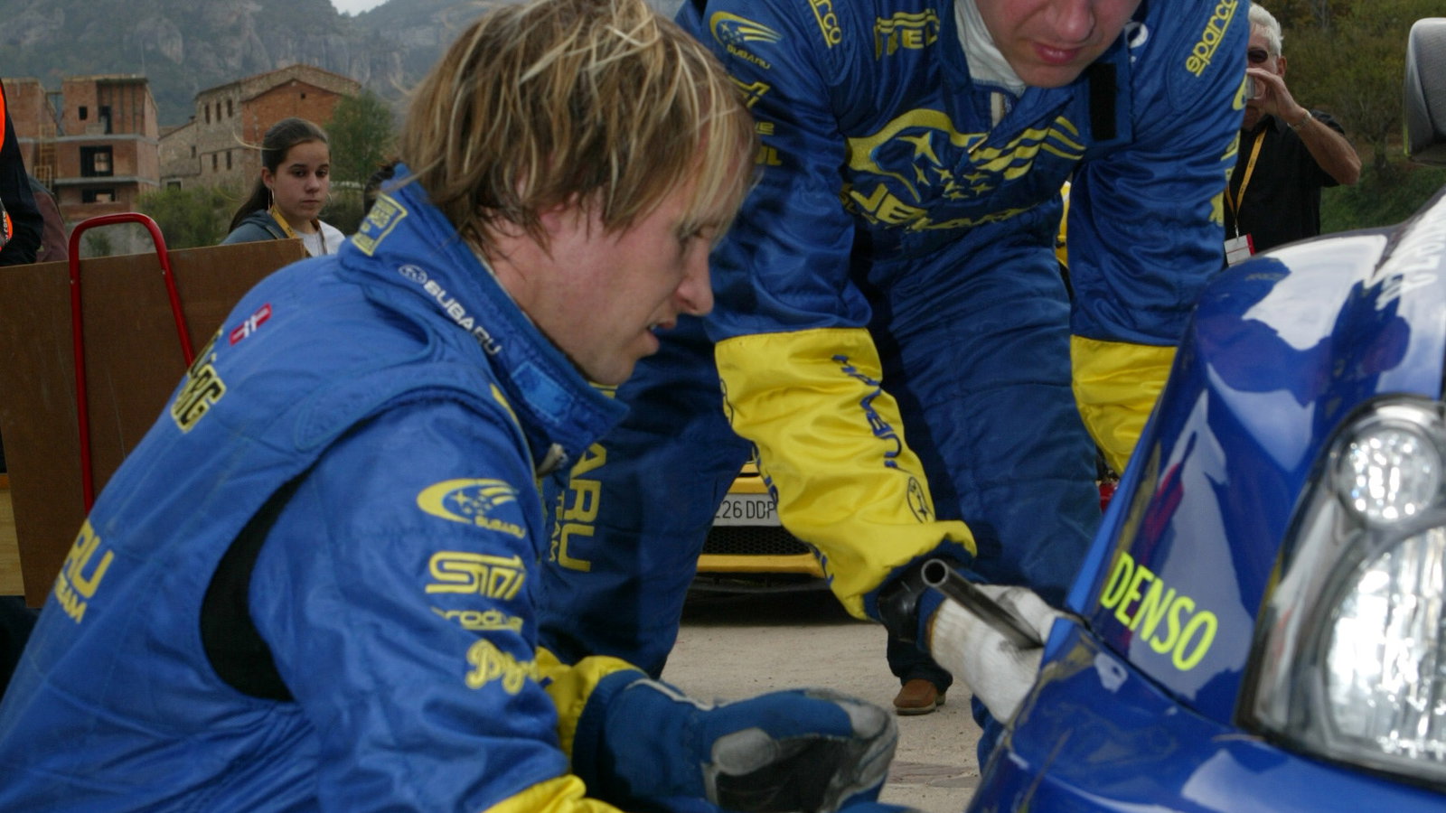 Petter Solberg/Phil Mills crashed during SS3 of the Rally Catalunya
