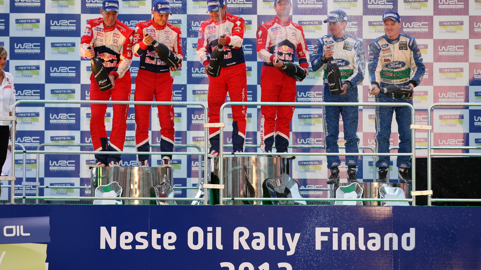 Rally Finland podium, 2012