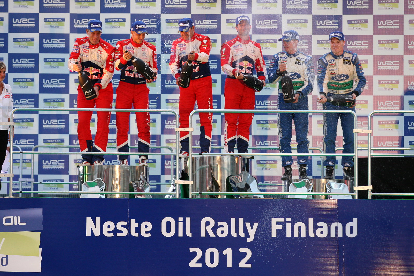 Rally Finland podium, 2012