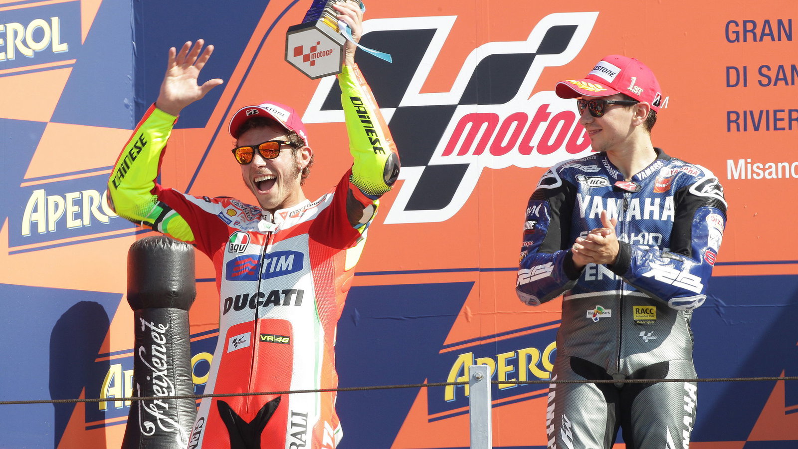 Rossi and Lorenzo, San Marino MotoGP 2012
