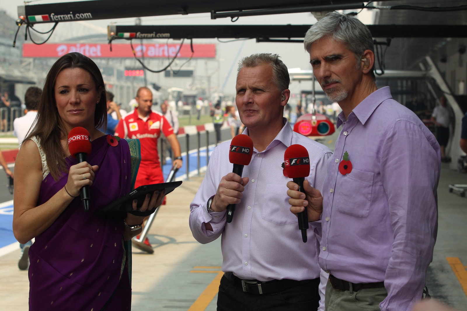 27.10.2012- Free Practice 3, Johnny Herbert (GBR) and Demon HIll