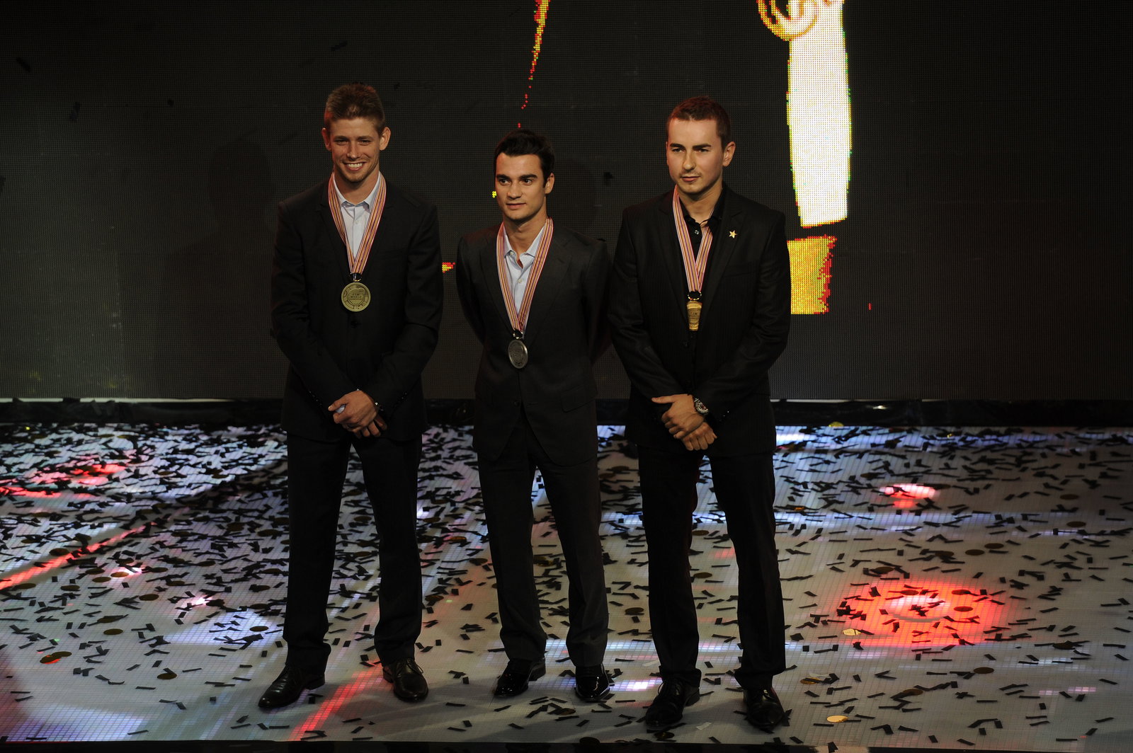 Stoner, Pedrosa, Lorenzo, FIM MotoGP Awards 2012, Valencia MotoGP 2012
