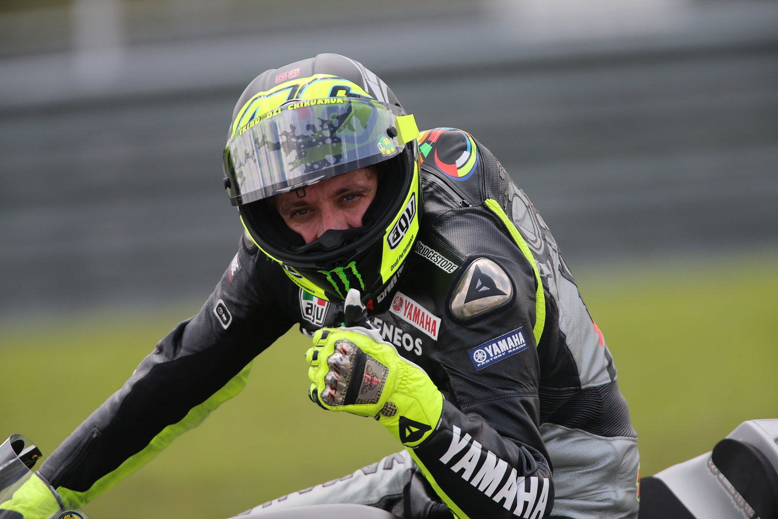 Thumbs-up from Rossi, Sepang 1 MotoGP test, February 2013