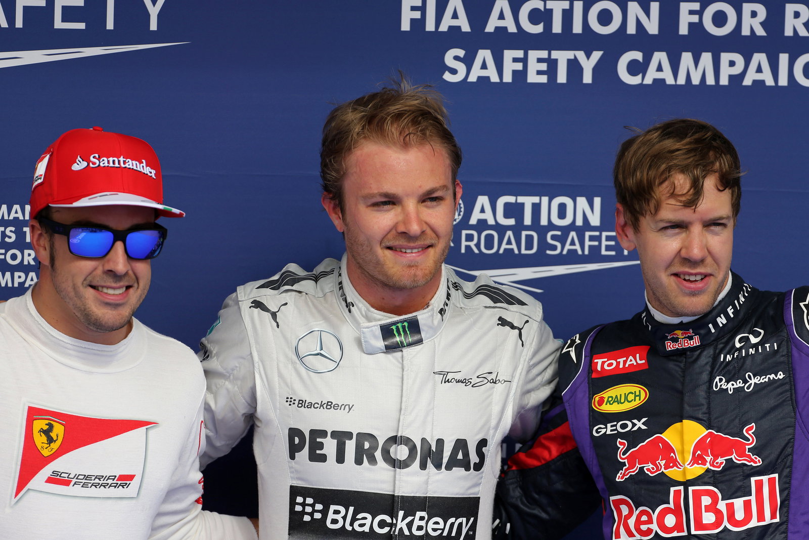 20.04.2012- Qualifying, 3rd position Fernando Alonso (ESP) Scuderia Ferrari F138, Nico Rosberg (GER)