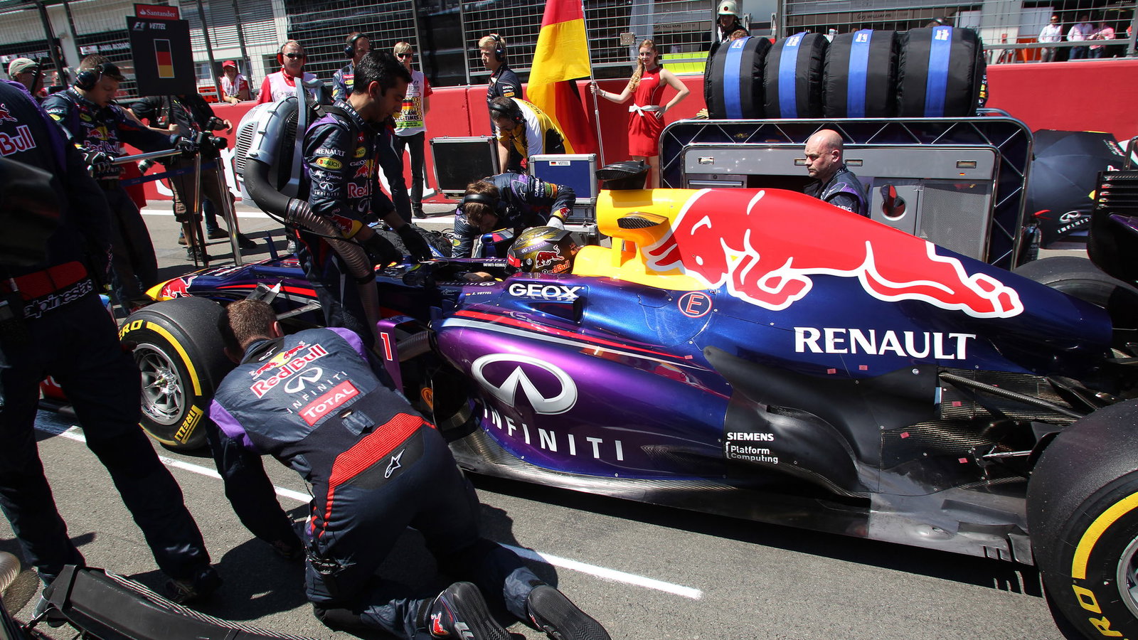 07.07.2013- Race, Sebastian Vettel (GER) Red Bull Racing RB9