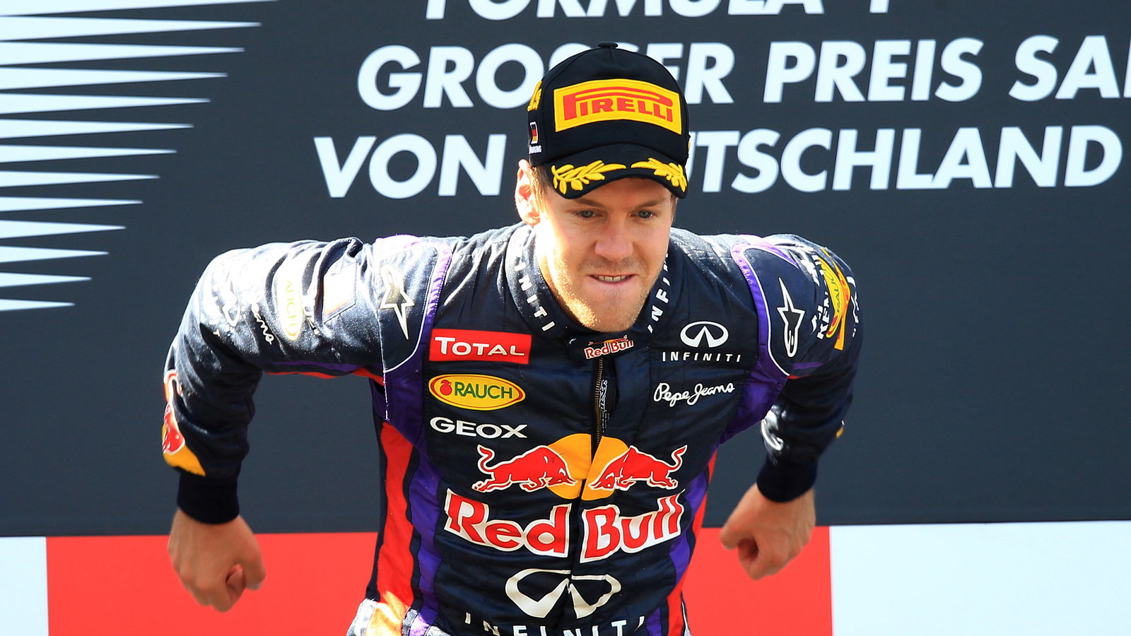 07.07.2013- Race, Sebastian Vettel (GER) Red Bull Racing RB9 race winner