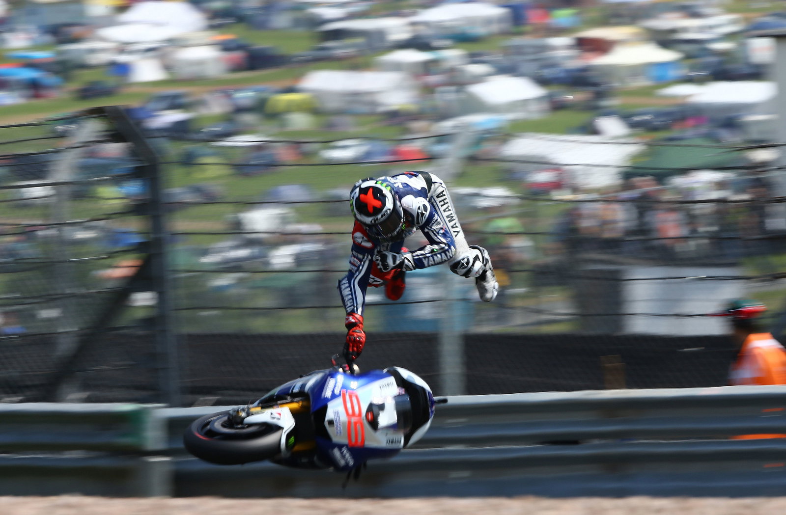 Lorenzo crash, German MotoGP 2013