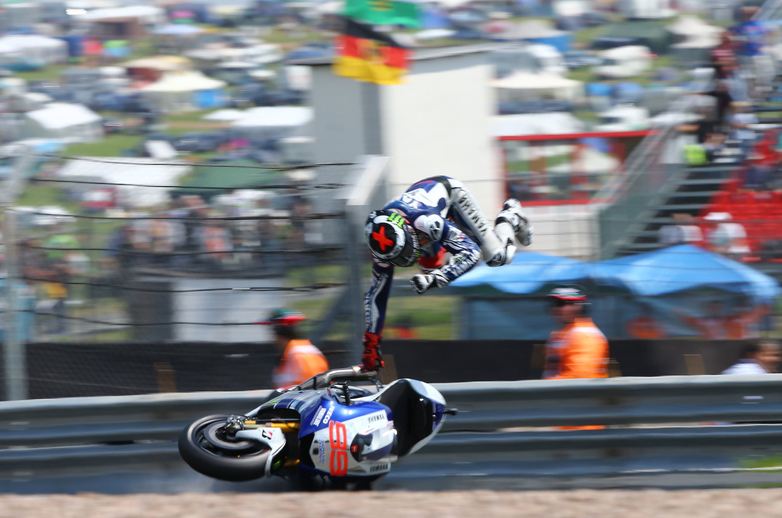 Lorenzo crash, German MotoGP 2013