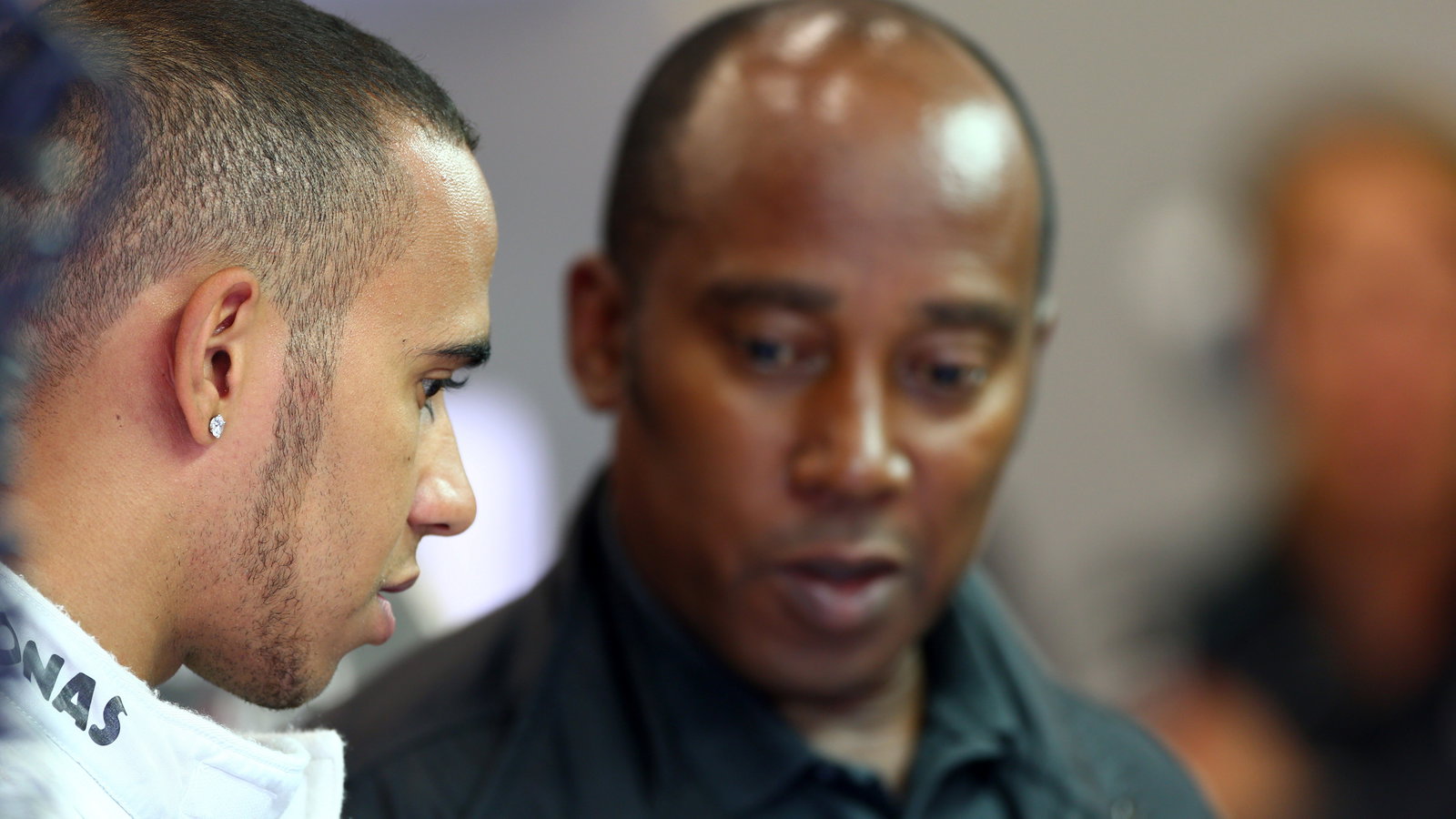 24.08.2013- Free Practice 3, Lewis Hamilton (GBR) Mercedes AMG F1 W04 and his father Anthony Hamilto