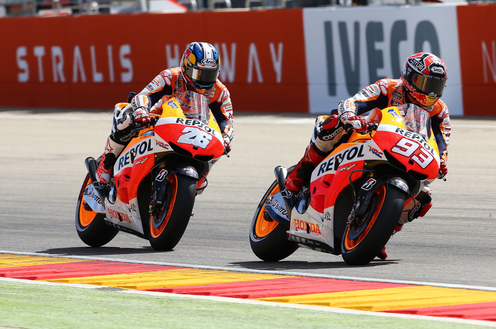 Marquez and Pedrosa, Aragon MotoGP 2013
