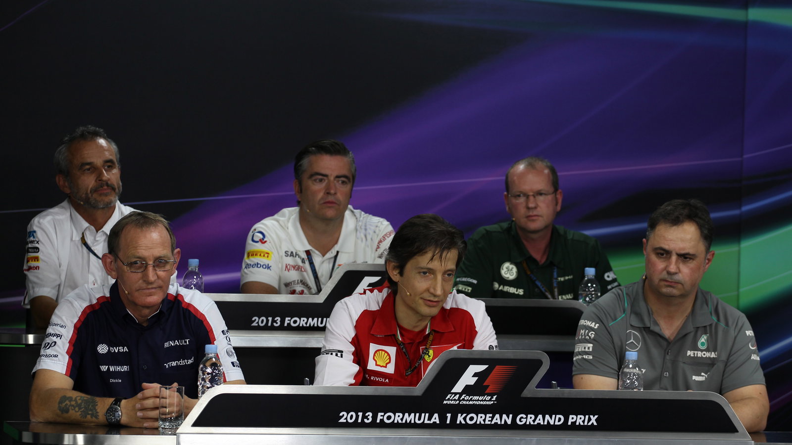 04.10.2013- Friday Press Conference, Top to Bottom L to R Beat Zehnder (SUI) Sauber F1 Team Manager;
