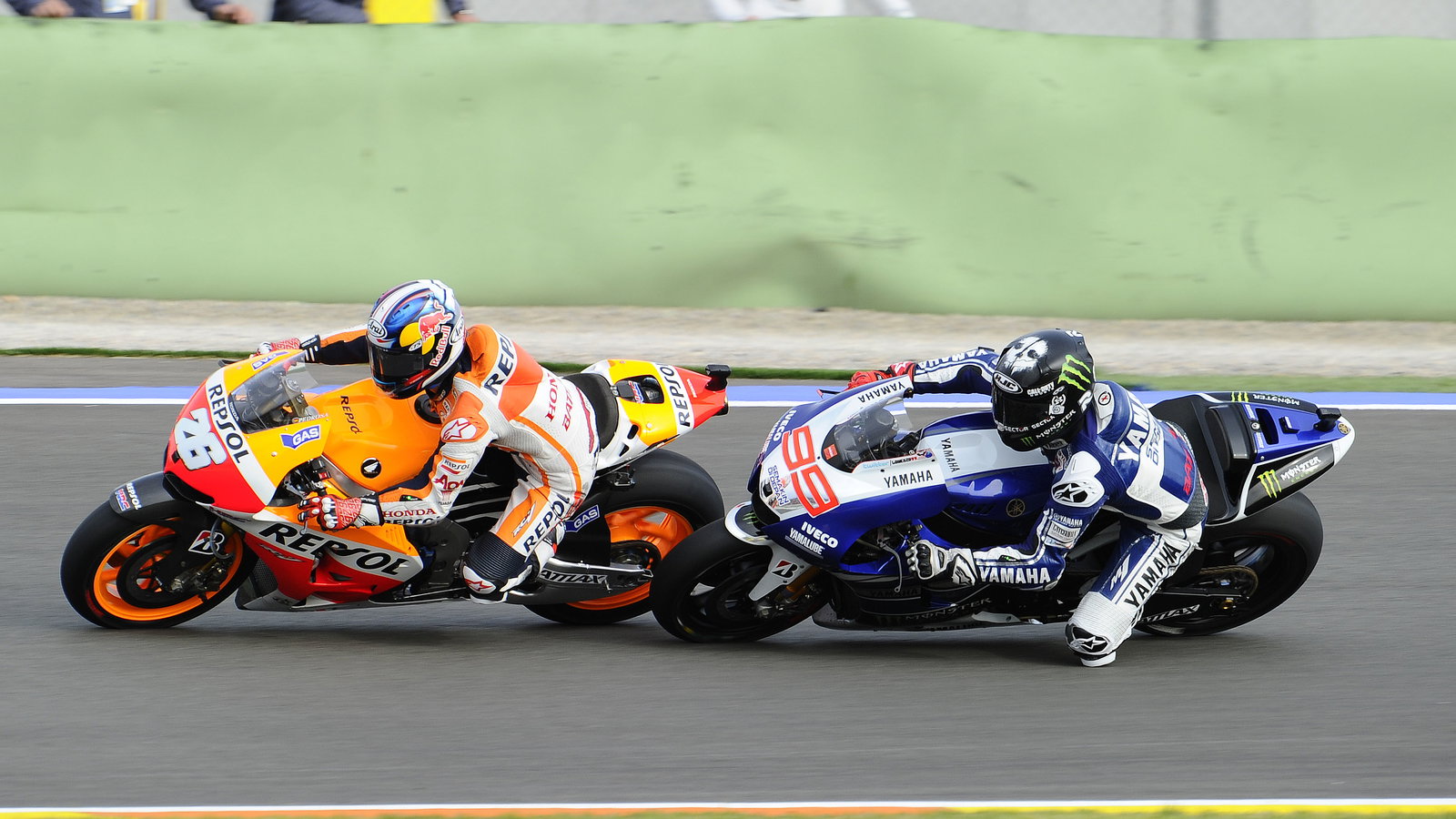 Pedrosa, Lorenzo, Valencia MotoGP Race 2013
