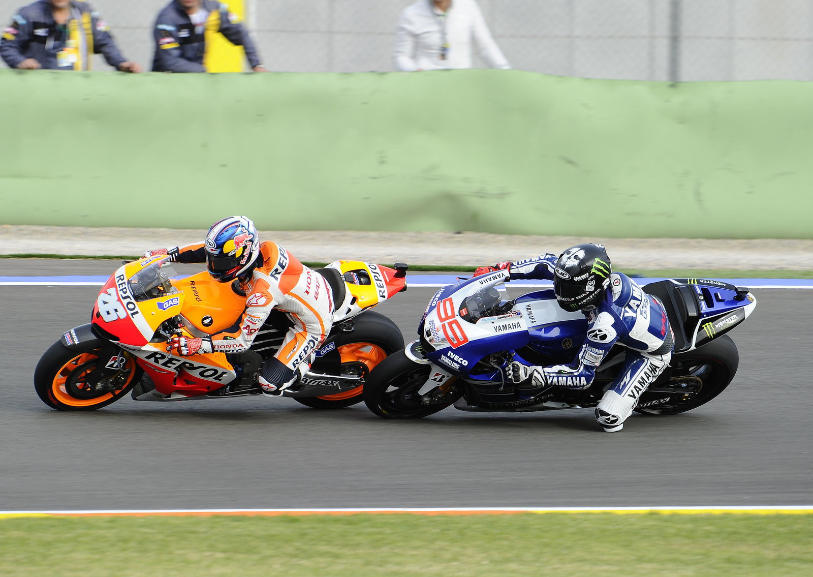 Pedrosa, Lorenzo, Valencia MotoGP Race 2013