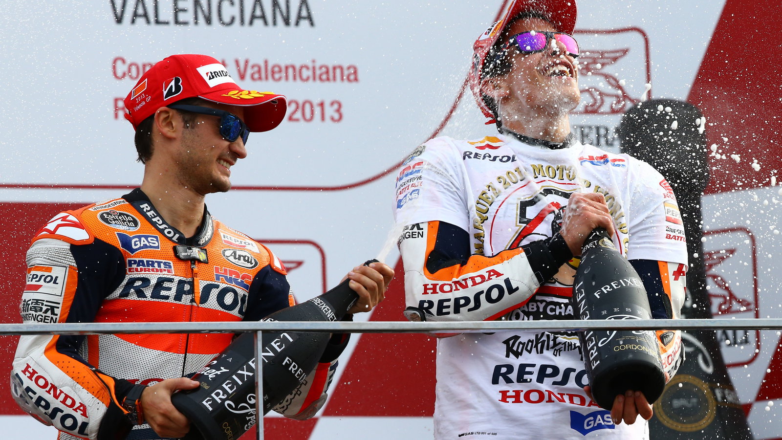 Pedrosa and Marquez, Valencia MotoGP 2013