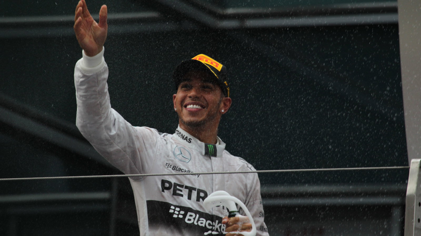 20.04.2014- Podium, winner Lewis Hamilton (GBR) Mercedes AMG F1 W05